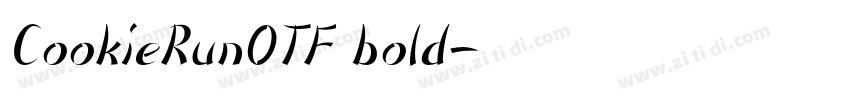 CookieRunOTF bold字体转换 CookieRunOTF bold字体转换